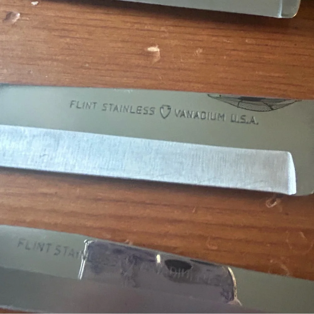 Vintage EKCO‎ Flint Stainless Vanadium Carving Knives USA